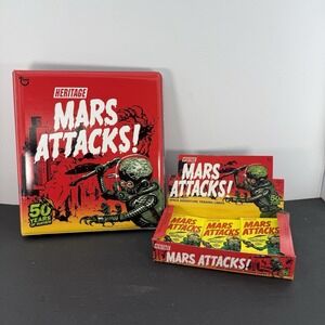 Rare 90s & 2012 Heritage TOPPS MARS ATTACKS! Binder Set Mint Cards & Wrappers